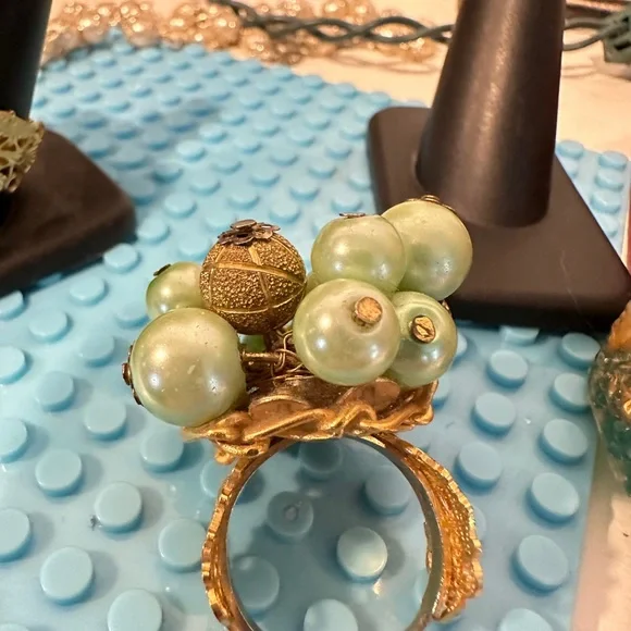 Handmade Miami Artist William Holman 111 . Green gold 24 Goldleaf  adj 6.5 -8 j - Picture 14 of 15